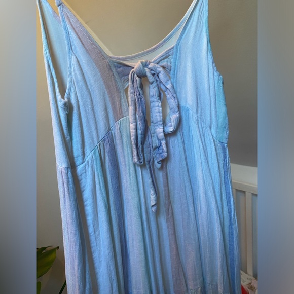 Pastel Linen flowy Summer Dress - Picture 4 of 7